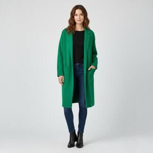 J.Crew Ella Open-Front Long Sweater-Blazer Green Size Medium